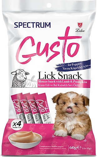 SPECTRUM GUSTO KUZU ETLİ VE BAL KABAKLI YAVRU KÖPEK 4X15 GR