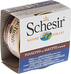 Schesir Ton Balığı&Ringa Balığı Pirinçli Pişirme Suyunda Yet.Kedi Konservesi 85g