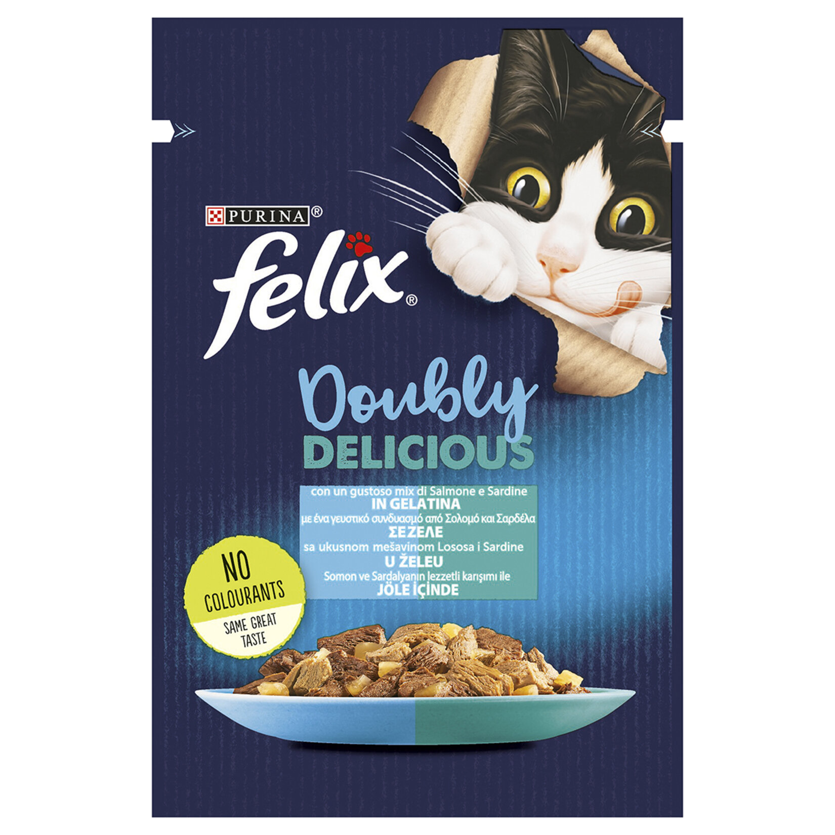 Felix Çifte Lezzet Sardalya & Somon Kedi Yaş Mama 85g