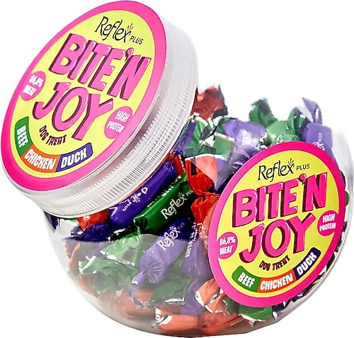 REFLEX PLUS DANA ETLİ, TAVUKLU VE ÖRDEK ETLİ KÖPEK ÖDÜL MAMASI 250 G 