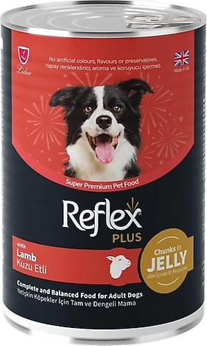 REFLEX PLUS JÖLE İÇİNDE KUZU ETLİ YET. KÖPEK MAMASI 400 G				