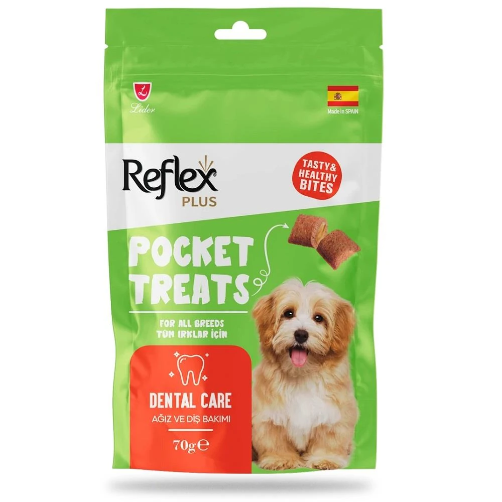 REFLEX POCKET TREATS AĞIZ VE DİŞ SAĞLIĞI KÖPEK ÖDÜL 70 G