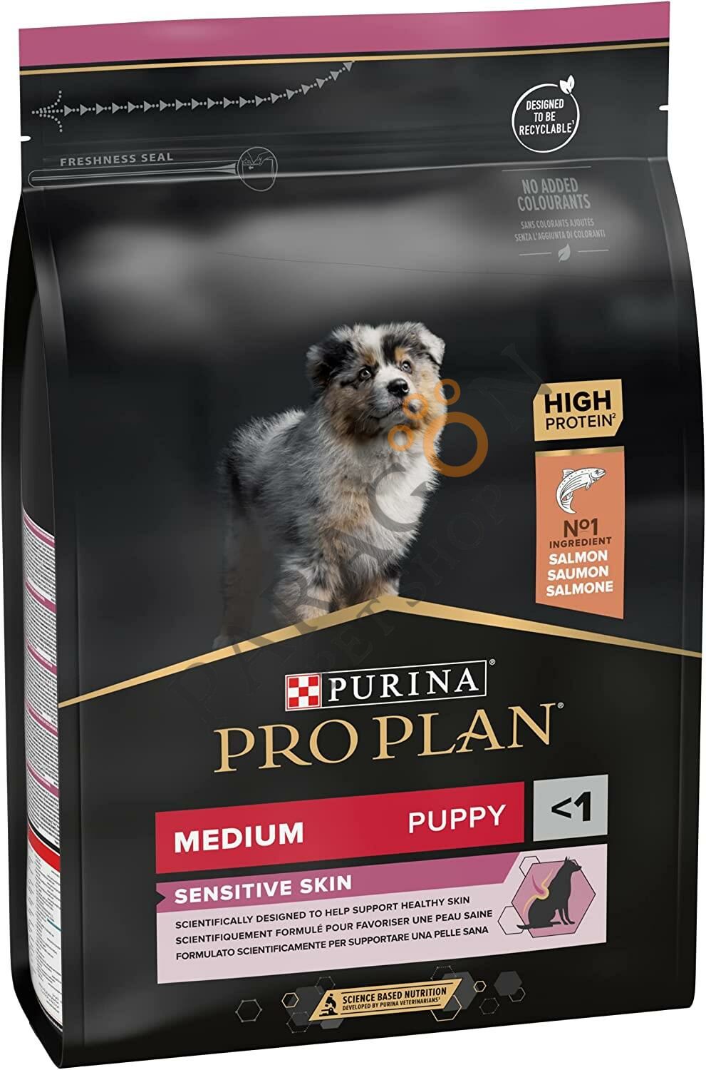 Pro plan Puppy Medium Sensitive Skin Somonlu Köpek Maması 3 kg