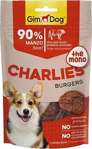 GIMDOG KÖPEK ÖDÜL CHARLIES BURGERS SIĞIR ETLİ 70 GR