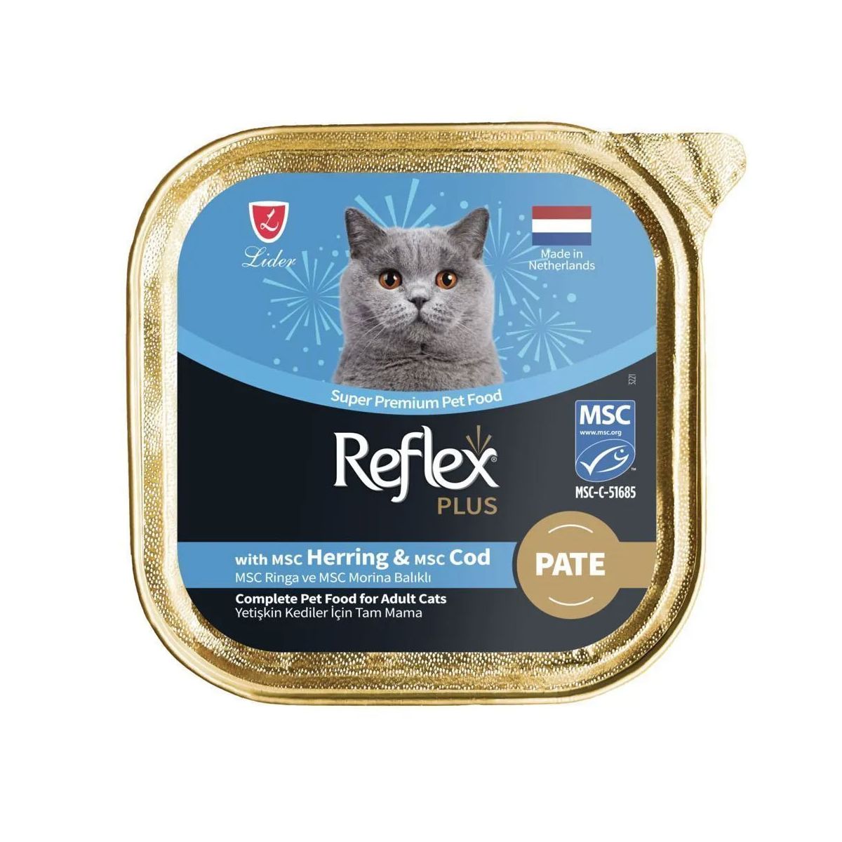 R. PLUS ALUTRAY PATE RİNGA VE MORİNALI YET. KEDİ MAMASI 85 G				