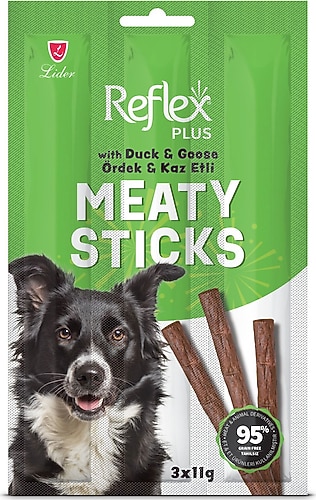 REFLEX PLUS ÖRDEK VE KAZ ETLİ ÇUBUK KÖPEK ÖDÜL 3*11 G