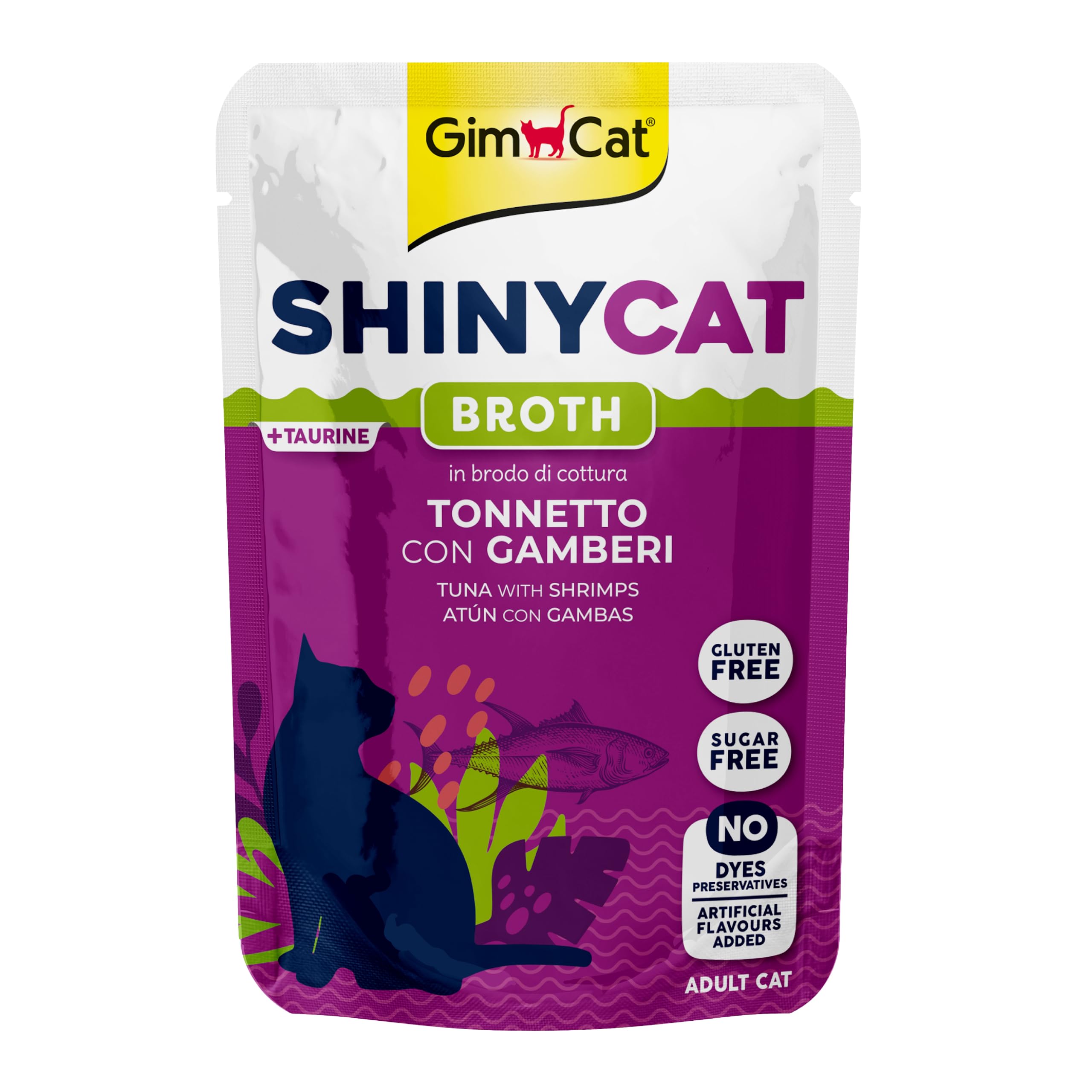 GIMCAT SHINYCAT POUCH S.S.TON BALIĞI & KINOA 70GR