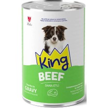 KING SOS İÇİNDE DANA ETLİ YETİŞKİN KÖPEK KONSERVE 400 G				