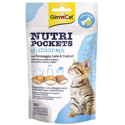 GIMCAT KEDİ ÖDÜL TABLETİ Nutri Pockets JUNIOR MIX 60 GR