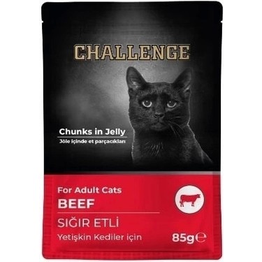 CHALLENGE KONSERVE KEDİ POUCH SIĞIRLI 85 GR