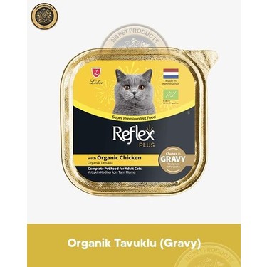 R. PLUS ALUTRAY SOS İÇİNDE ORG. TAVUKLU YET. KEDİ MAMASI 85 G				