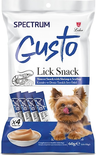SPECTRUM GUSTO KARİDESLİ&DENİZ TARAKLI KÖPEK ÖDÜL 4X15 GR