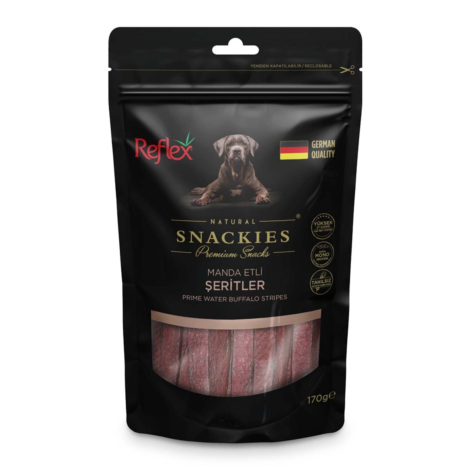 REFLEX SNACKIES MANDA ETLİ ŞERİTLER 170 G 