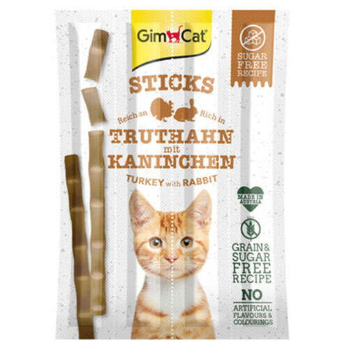 GIMCAT KEDİ ÖDÜL ÇUBUĞU STICKS HİNDİ & TAVŞAN 20 GR