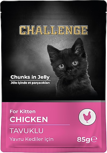 CHALLENGE KONSERVE KEDİ POUCH TAVUK YAVRU 85 GR