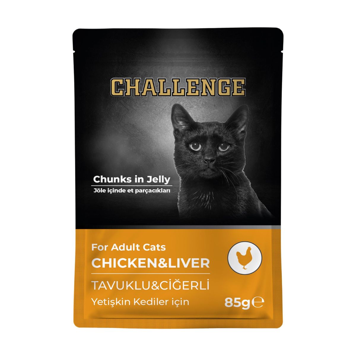 CHALLENGE KONSERVE KEDİ POUCH TAVUK CİĞER 85 GR