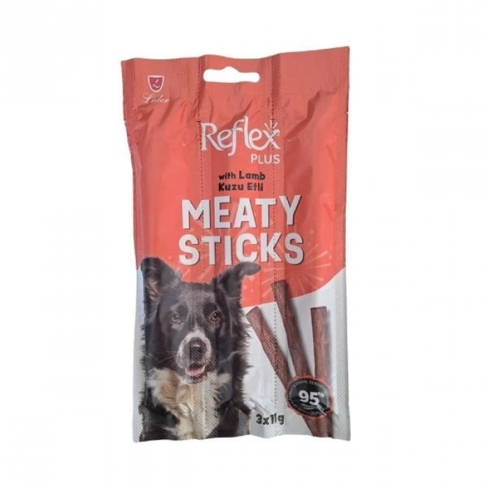 REFLEX PLUS KUZU ETLİ ÇUBUK YETİŞKİN KÖPEK ÖDÜL 3*11 Gr